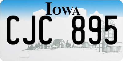 IA license plate CJC895