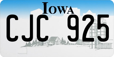 IA license plate CJC925