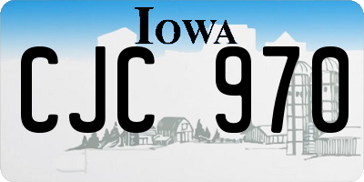 IA license plate CJC970