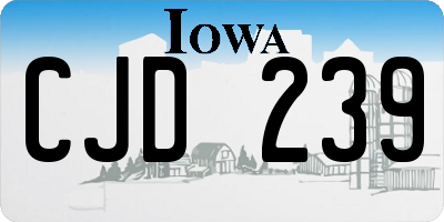 IA license plate CJD239