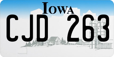 IA license plate CJD263