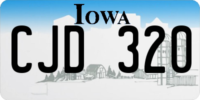 IA license plate CJD320