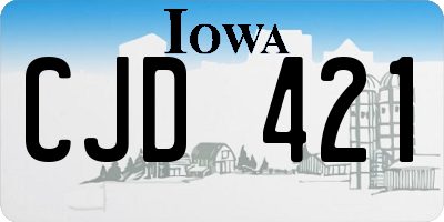 IA license plate CJD421