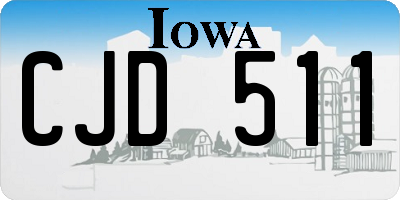 IA license plate CJD511