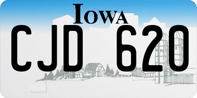 IA license plate CJD620