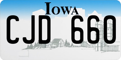 IA license plate CJD660