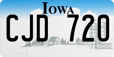 IA license plate CJD720