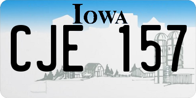 IA license plate CJE157