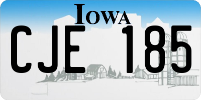 IA license plate CJE185