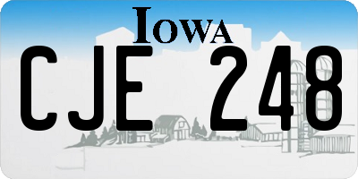 IA license plate CJE248