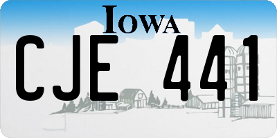 IA license plate CJE441