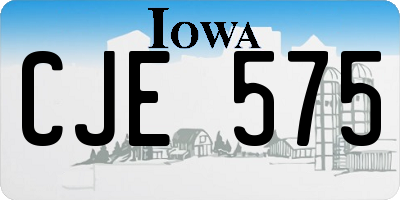 IA license plate CJE575