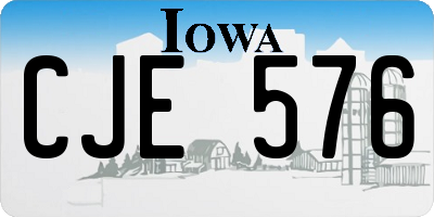 IA license plate CJE576