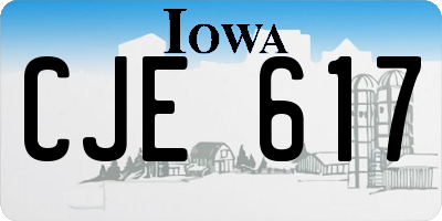 IA license plate CJE617