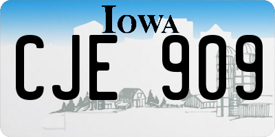 IA license plate CJE909