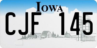IA license plate CJF145
