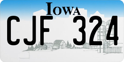 IA license plate CJF324