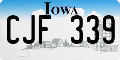 IA license plate CJF339