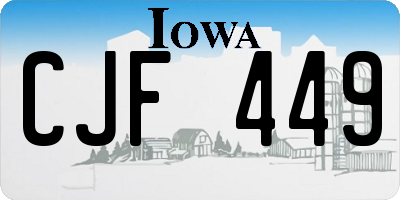 IA license plate CJF449