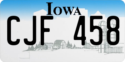 IA license plate CJF458