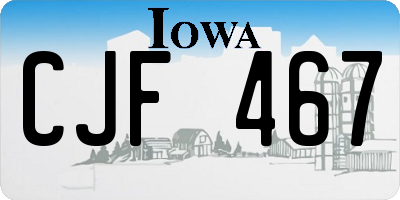 IA license plate CJF467