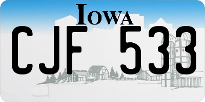 IA license plate CJF533