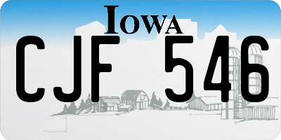 IA license plate CJF546