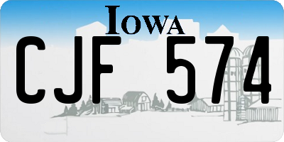 IA license plate CJF574