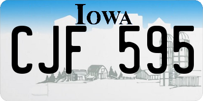 IA license plate CJF595