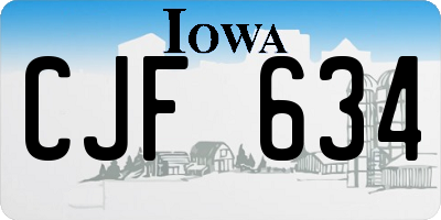 IA license plate CJF634