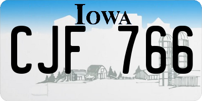 IA license plate CJF766