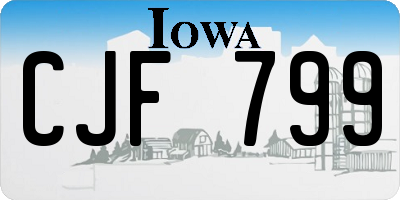 IA license plate CJF799