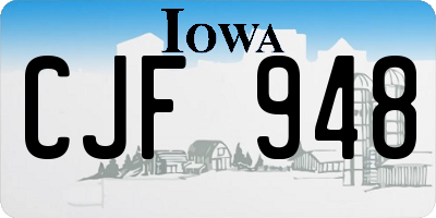 IA license plate CJF948