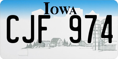 IA license plate CJF974