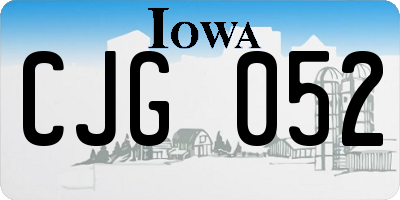 IA license plate CJG052