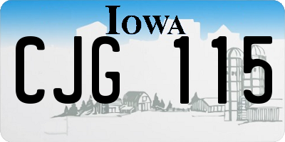 IA license plate CJG115
