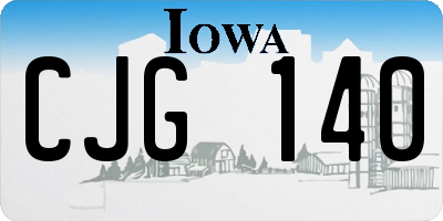 IA license plate CJG140