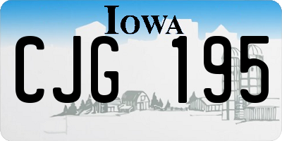 IA license plate CJG195