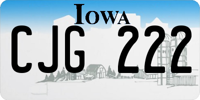 IA license plate CJG222