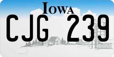 IA license plate CJG239