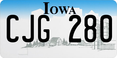 IA license plate CJG280