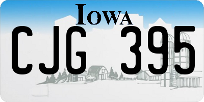 IA license plate CJG395