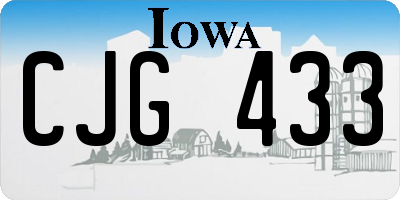 IA license plate CJG433