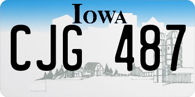 IA license plate CJG487