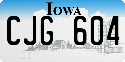 IA license plate CJG604