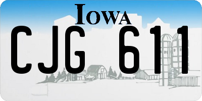 IA license plate CJG611