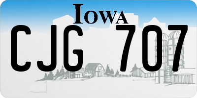 IA license plate CJG707