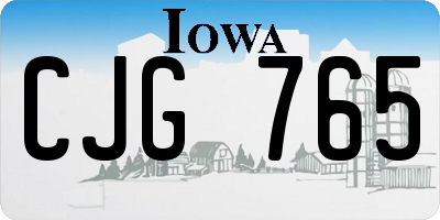 IA license plate CJG765