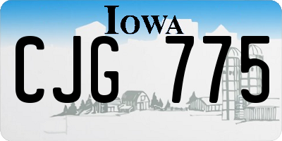 IA license plate CJG775