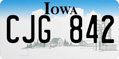 IA license plate CJG842